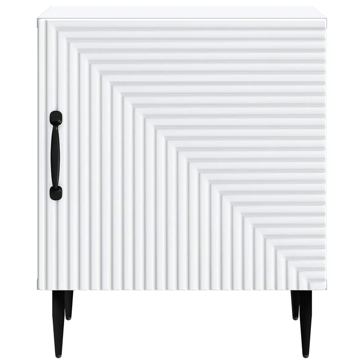 Bedside Cabinet White Modern Bedroom Nightstand Storage Table 43 x 34.5 x 50cm