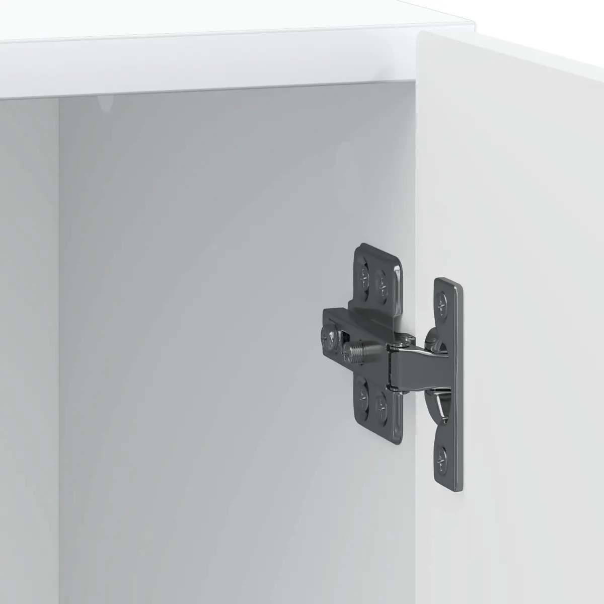 Bedside Cabinet White Modern Bedroom Nightstand Storage Table 43 x 34.5 x 50cm