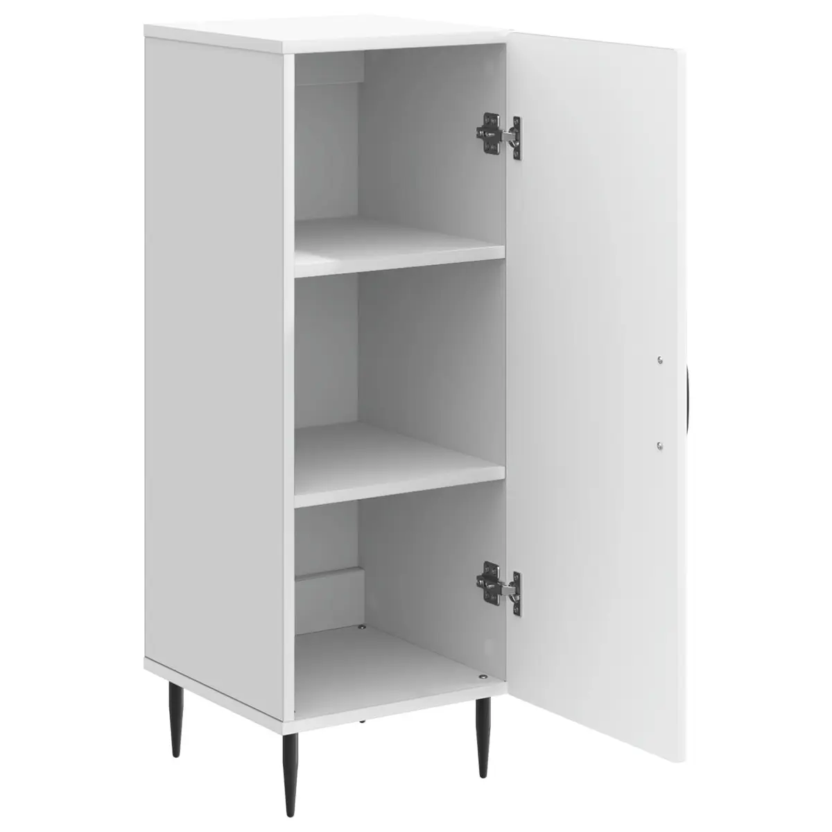White Sideboard Storage Cabinet Engineered Wood Buffet Furniture Living Room