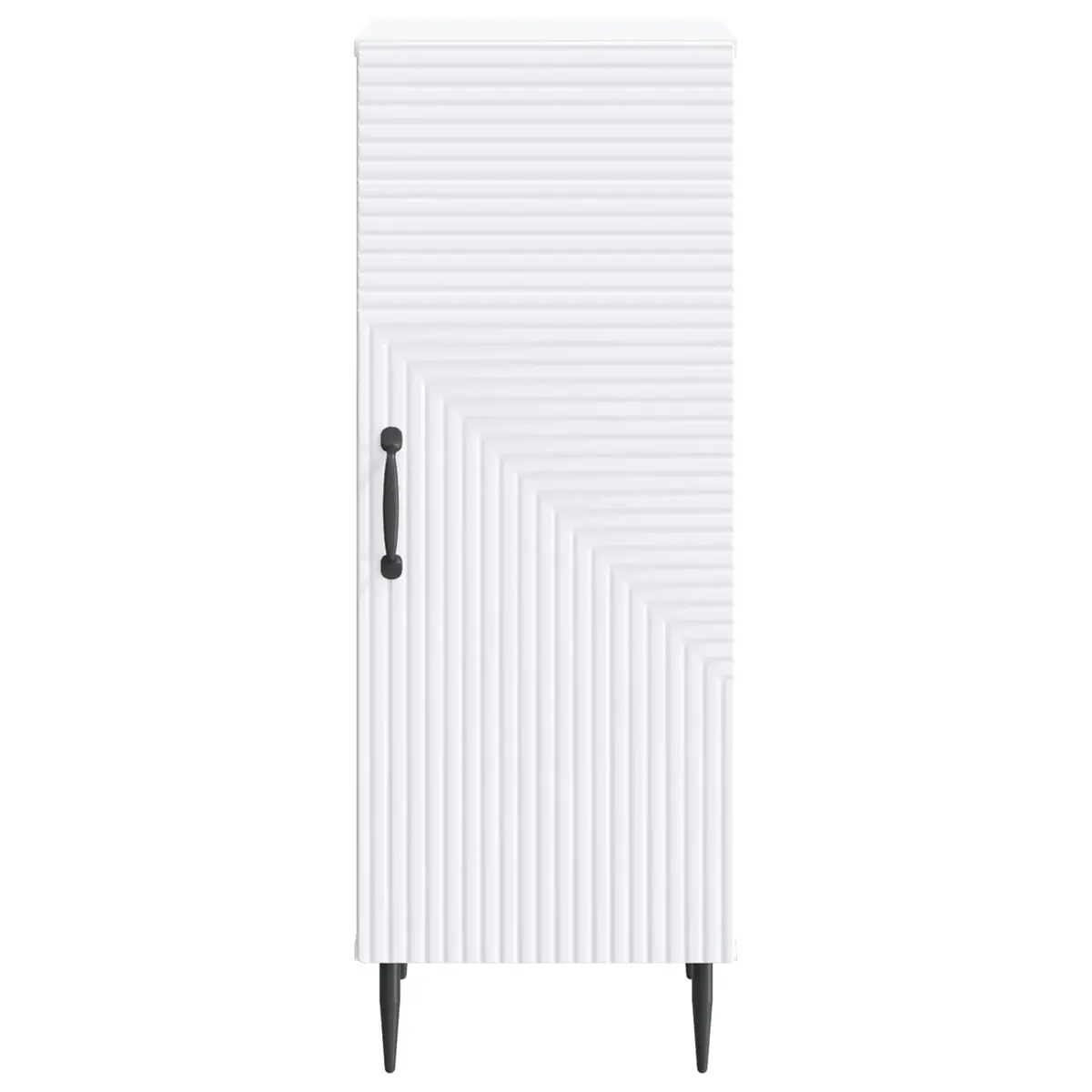 White Sideboard Storage Cabinet Engineered Wood Buffet Furniture Living Room