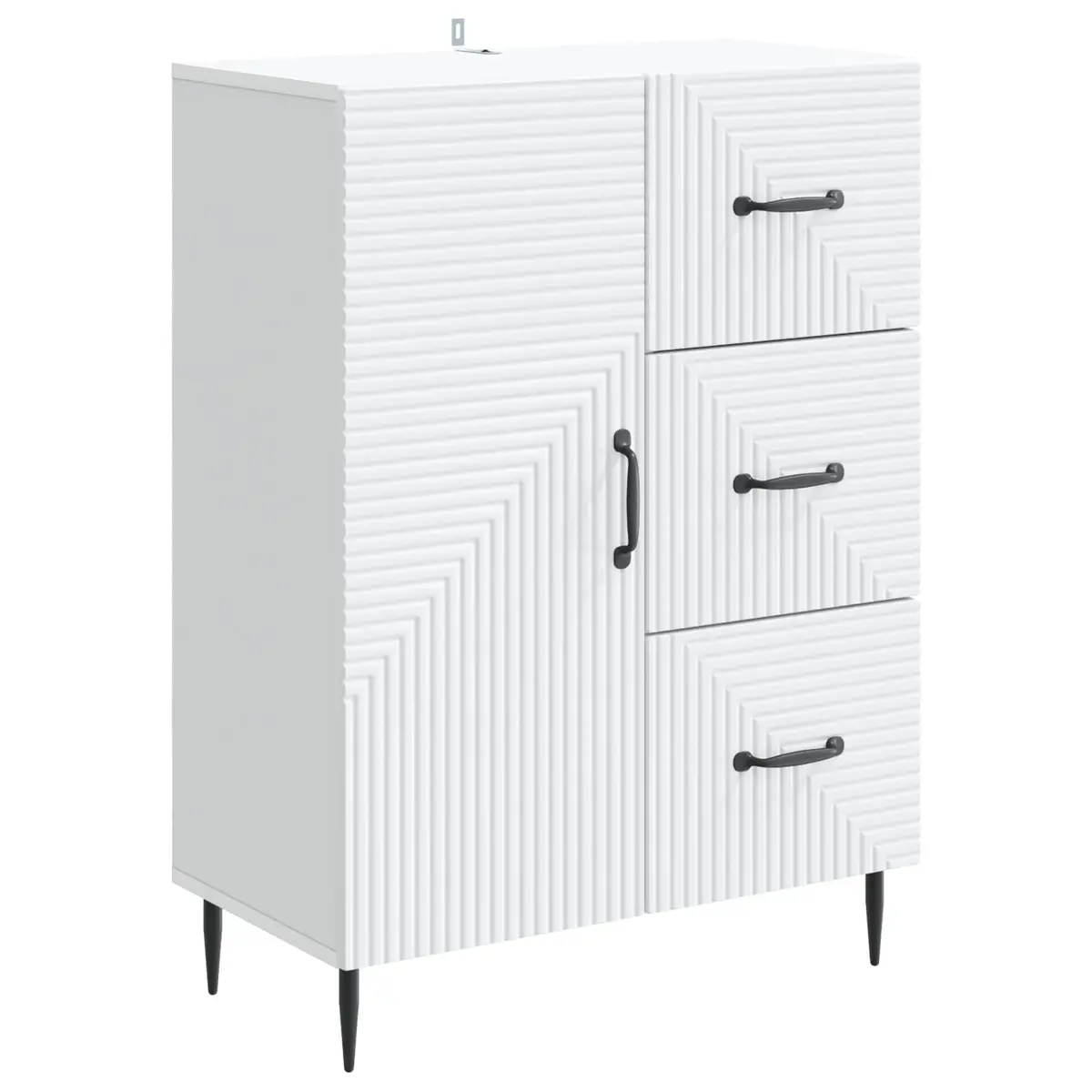 White Modern Storage Sideboard for Living Spaces