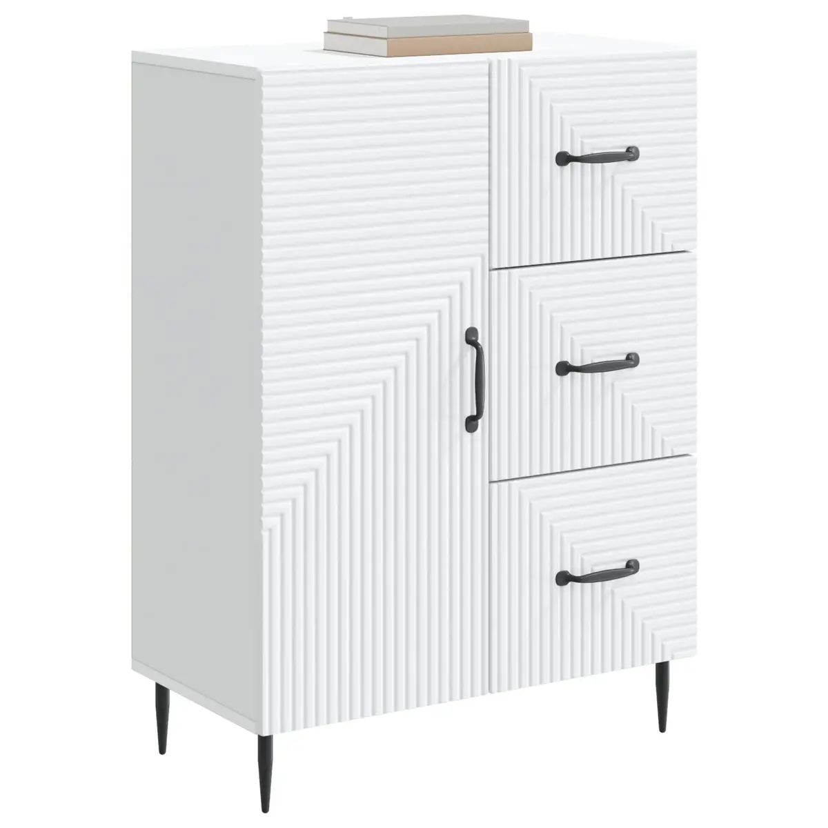 White Modern Storage Sideboard for Living Spaces