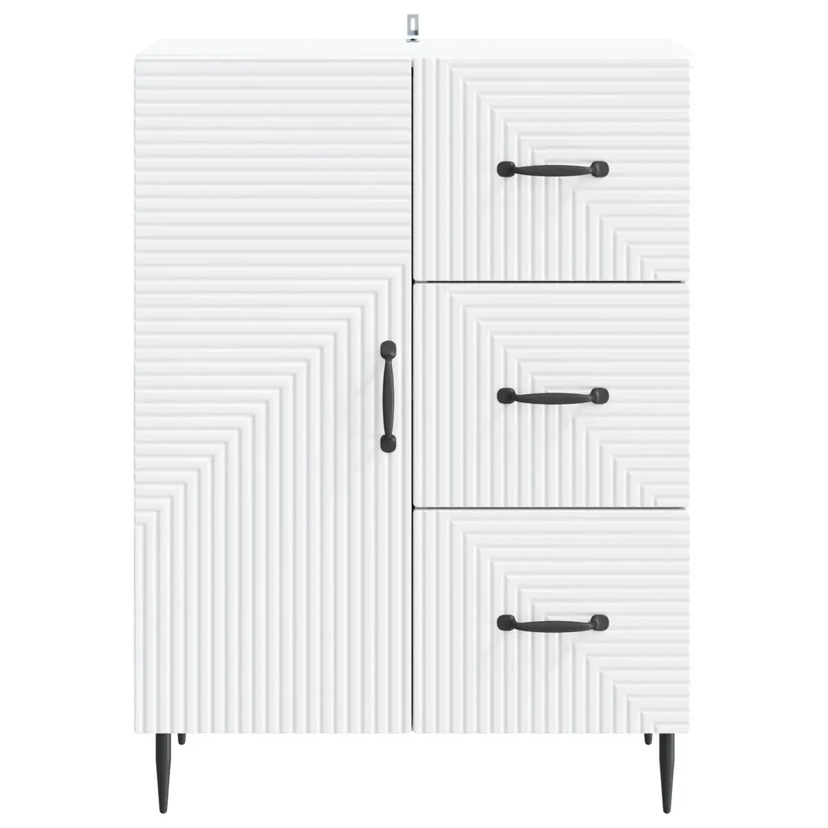 White Modern Storage Sideboard for Living Spaces