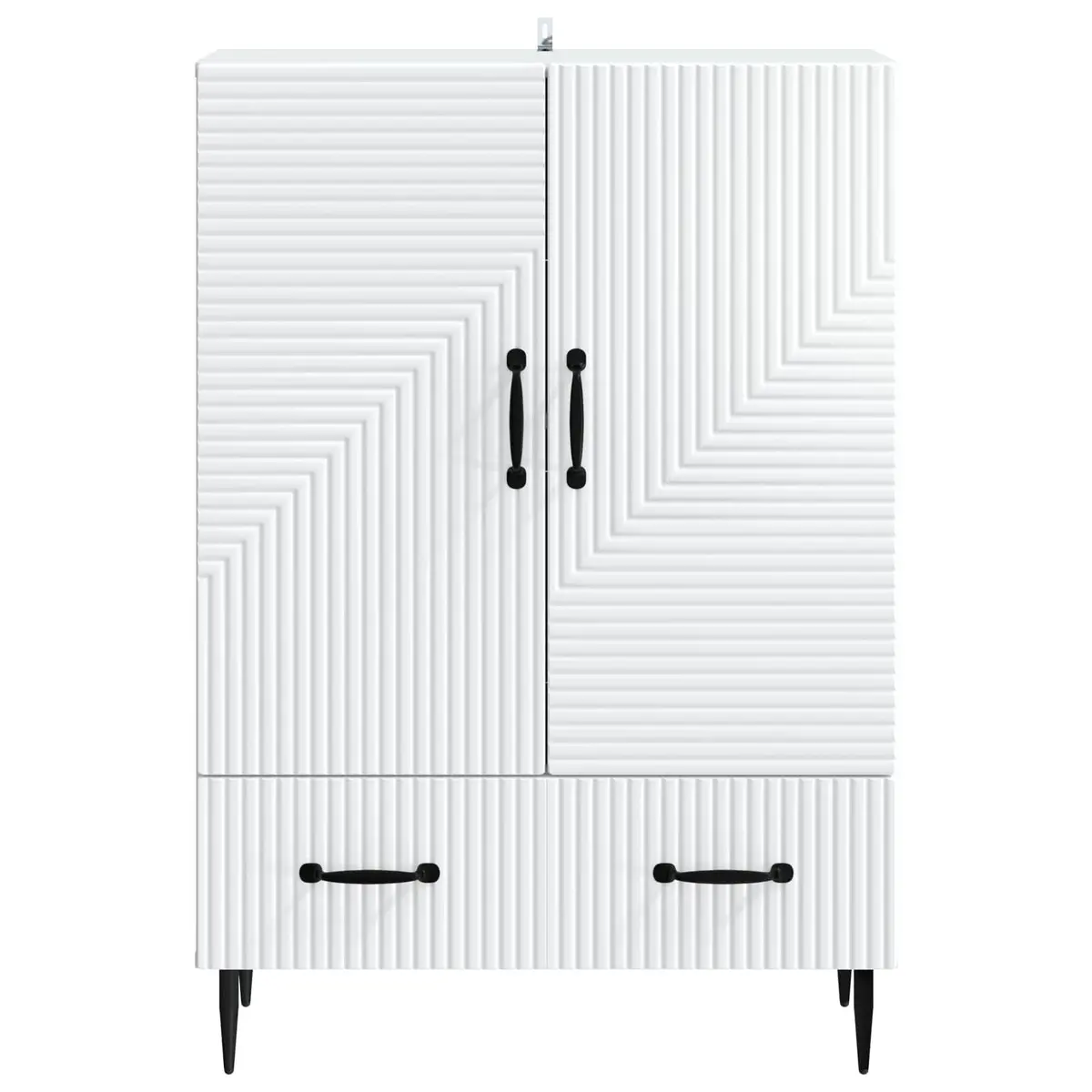 Modern White Sideboard Storage Cabinet Living Room Dining Buffet Engineered Wood