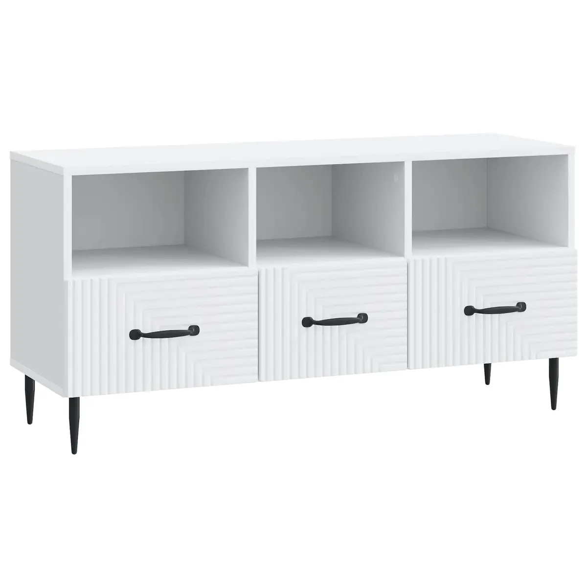 White TV Cabinet with Drawer for Living Rooms