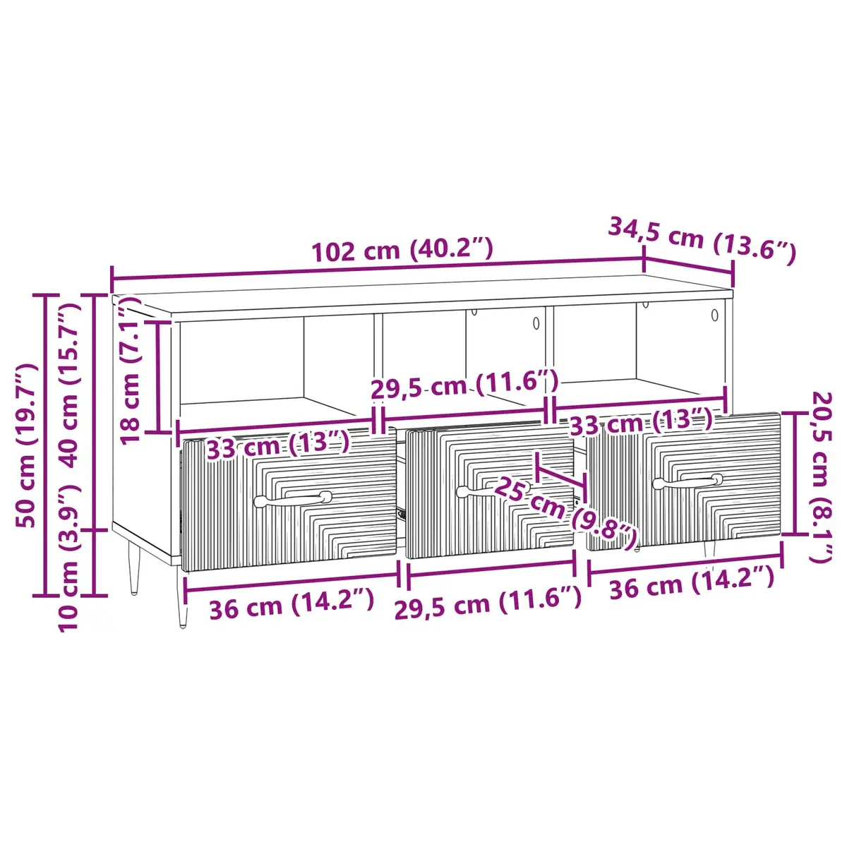 White TV Cabinet with Drawer for Living Rooms