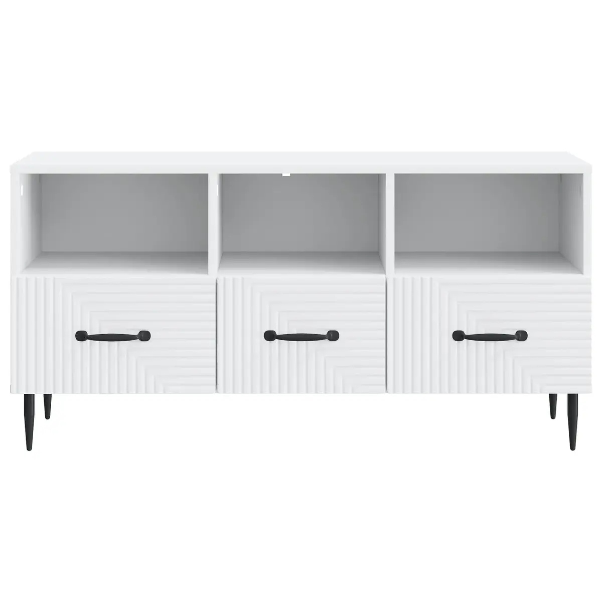 White TV Cabinet with Drawer for Living Rooms