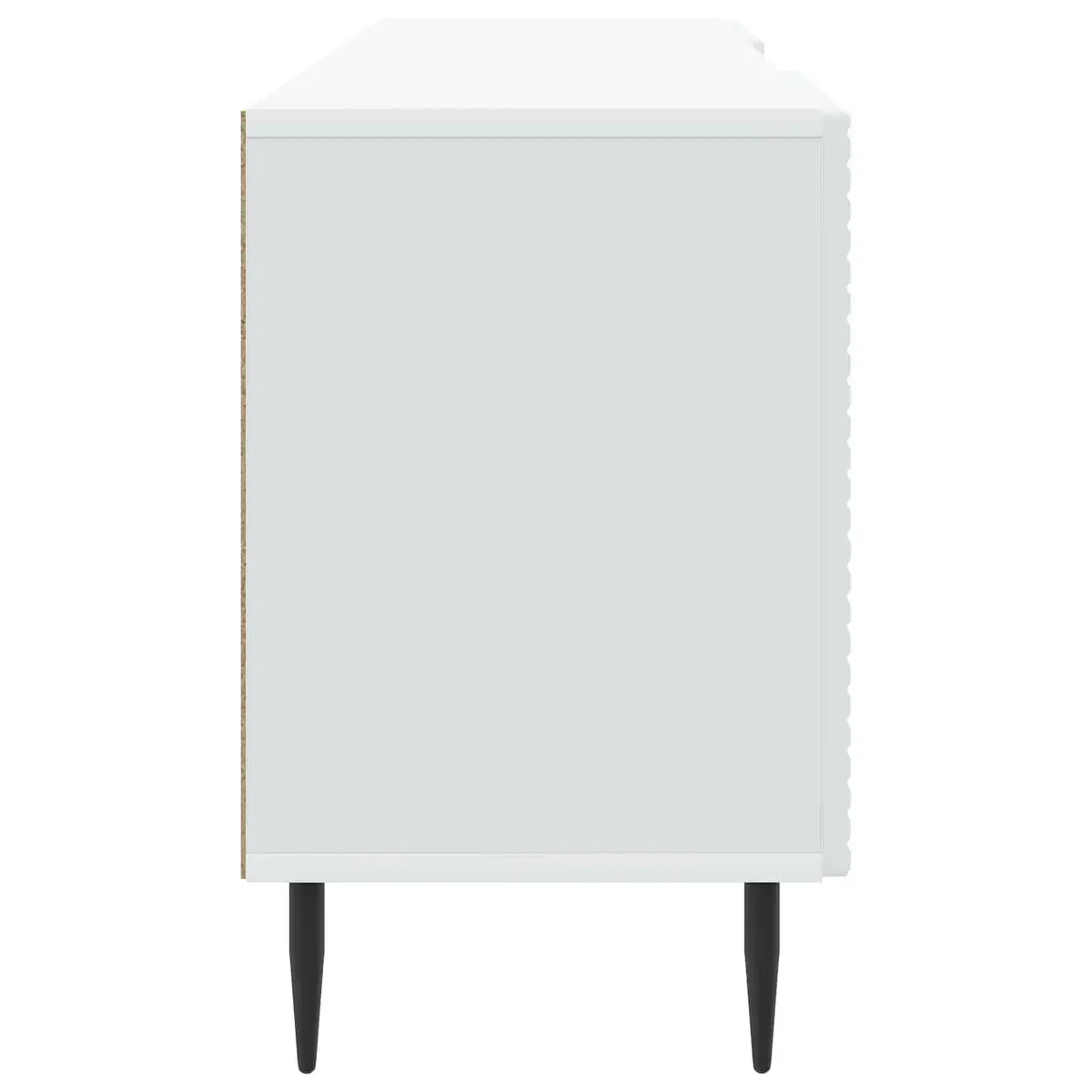 TV Cabinet White Engineered Wood 150 x 31 x 50 cm Lowboard Storage Unit