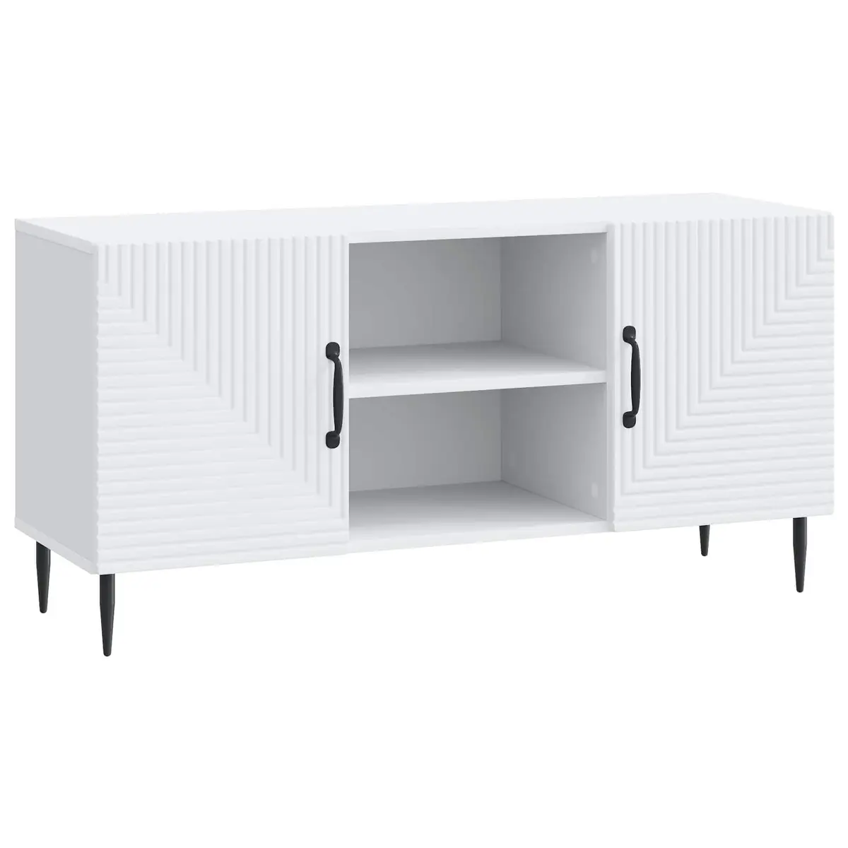 TV Cabinet Vintage Style White 102x34.5x50cm Engineered Wood