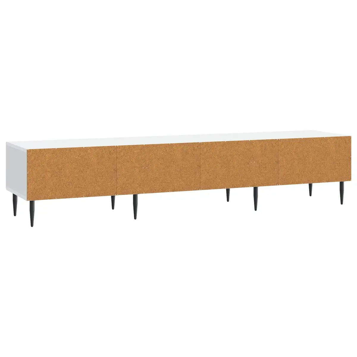 TV Cabinet with Drawer White Living Room Storage Unit Modern Vintage Design