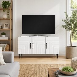 Comfortable White TV Cabinet for Everyday Living