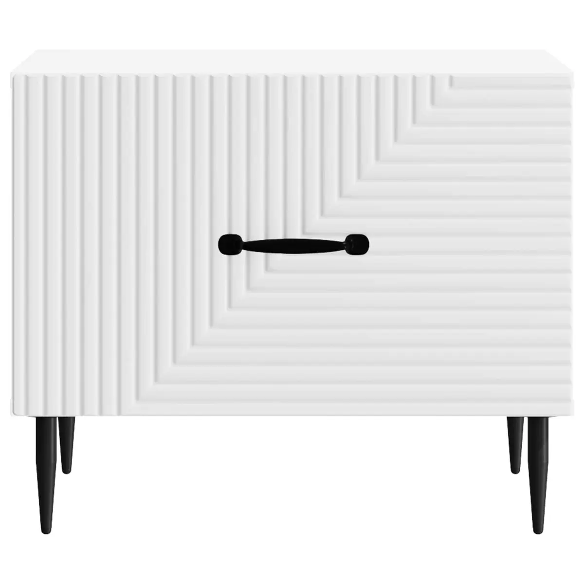 White Engineered Wood Coffee Table with Drawer