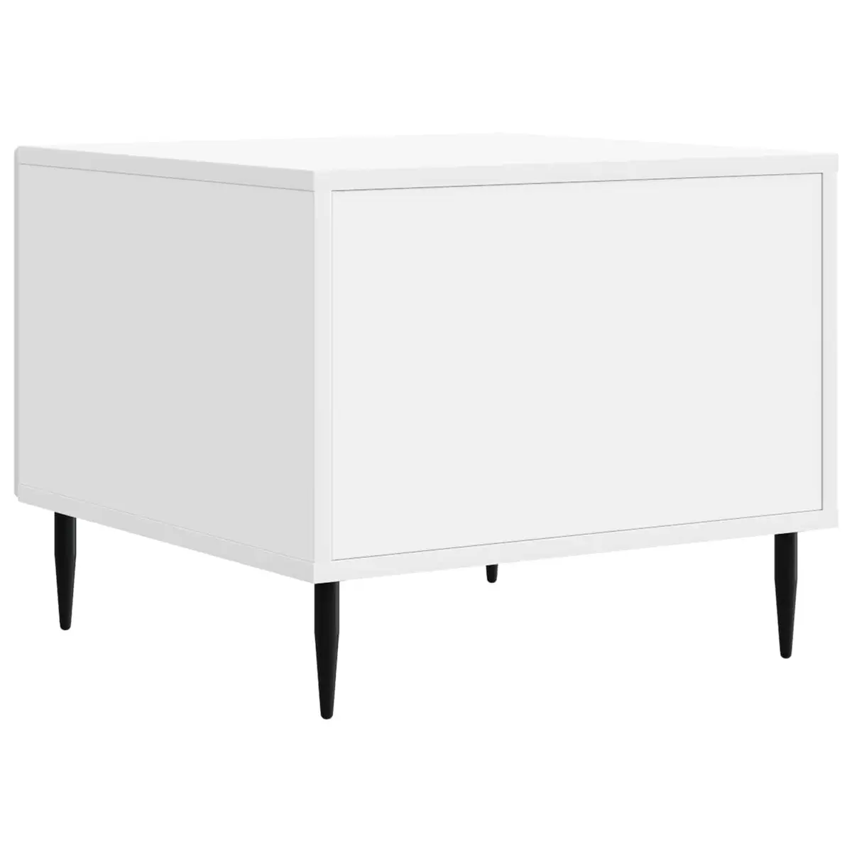 White Engineered Wood Coffee Table with Drawer
