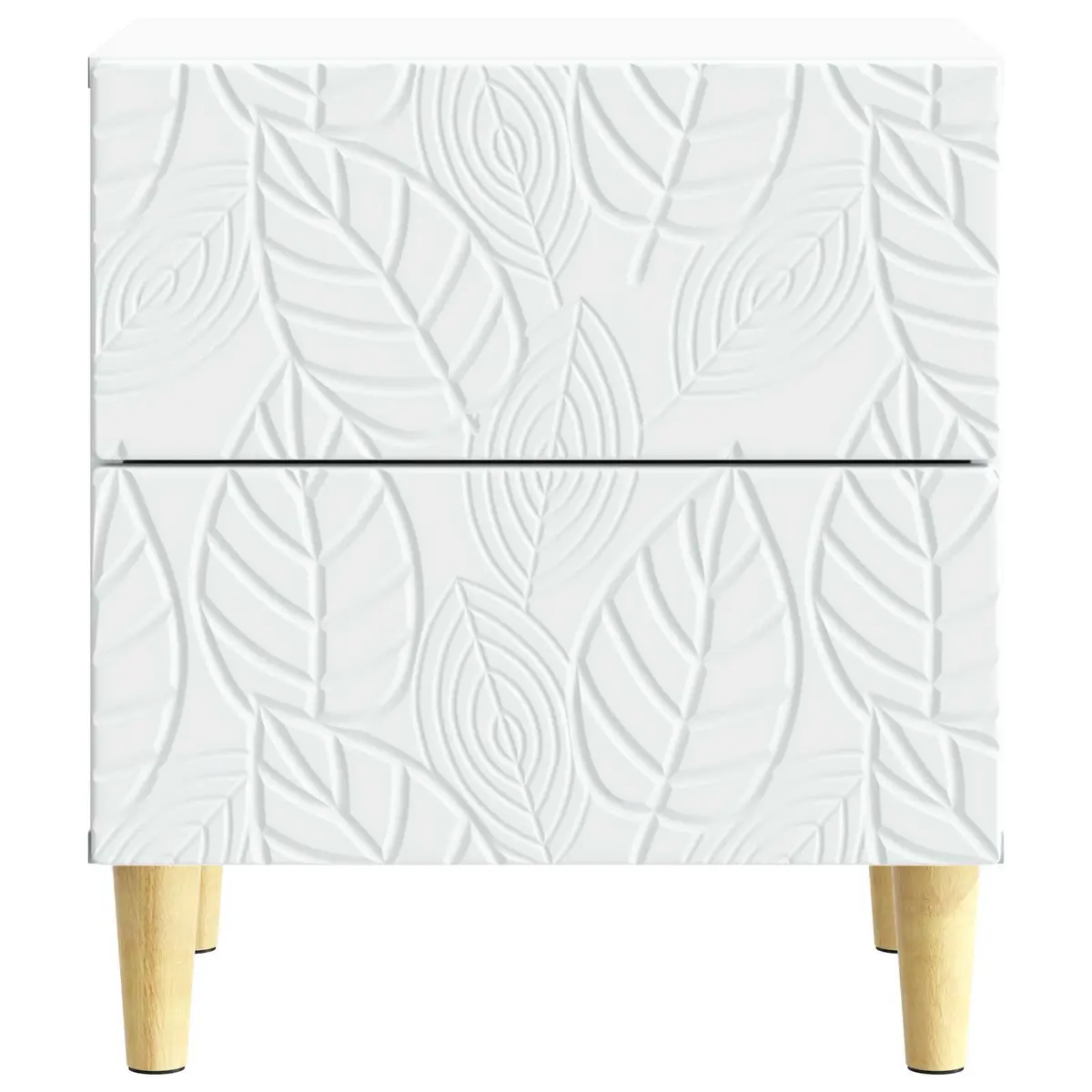 White Nightstand with Storage Drawer