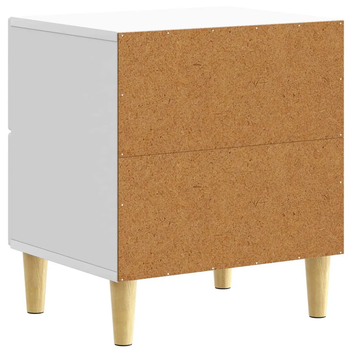 White Nightstand with Storage Drawer