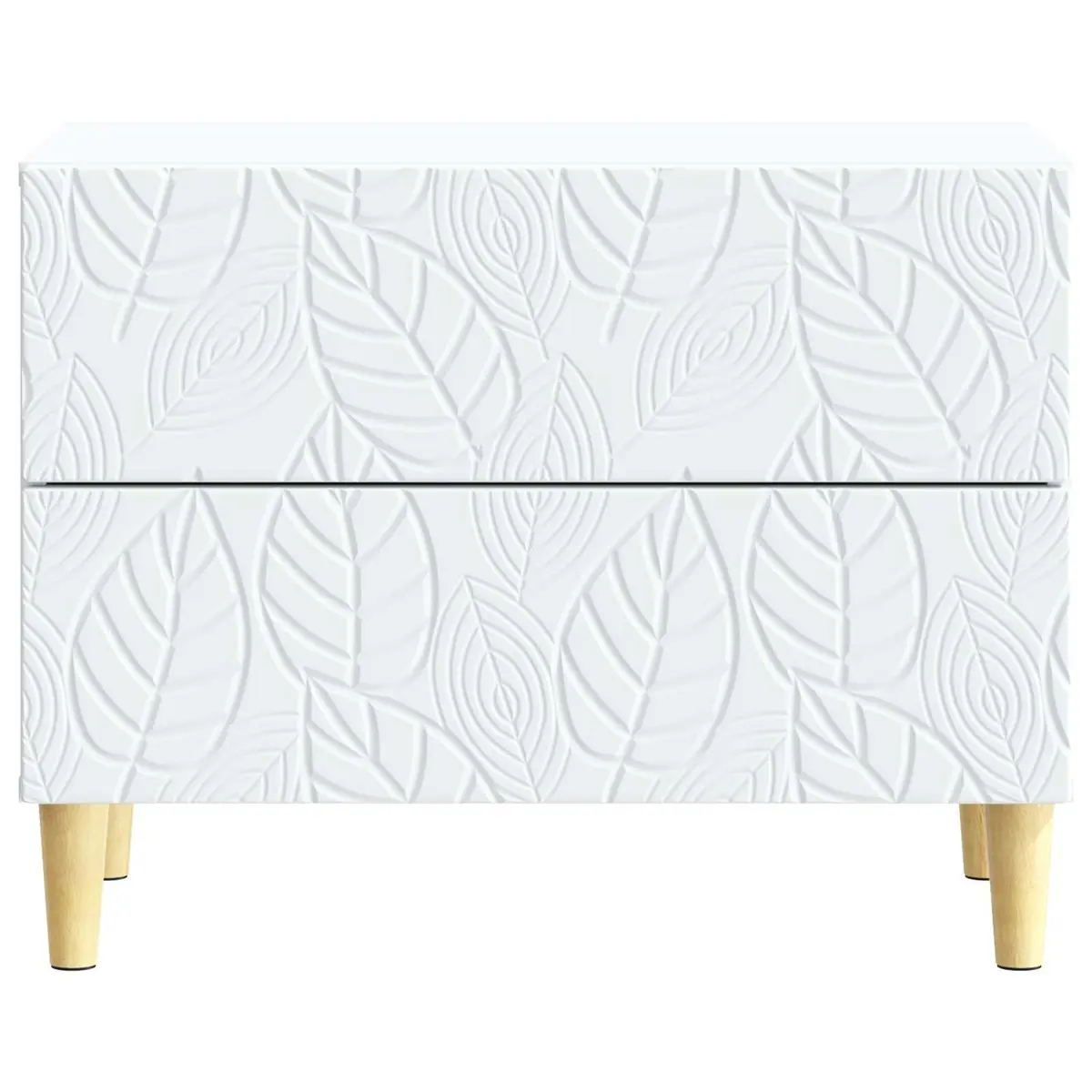 White Bedside Table with Drawers