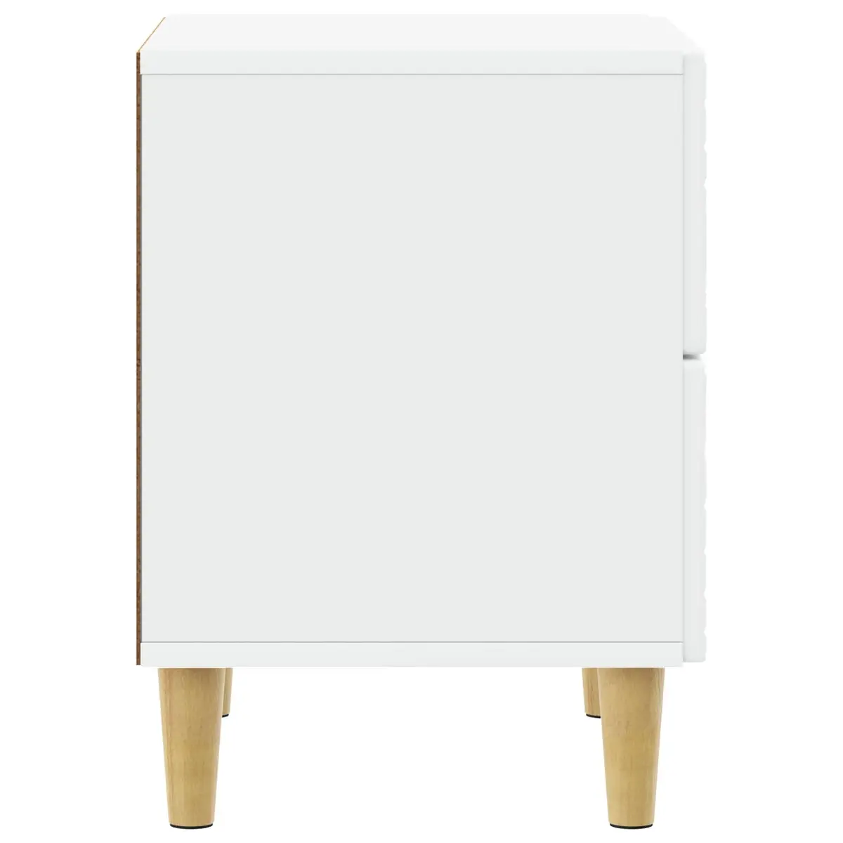 White Bedside Table with Drawers