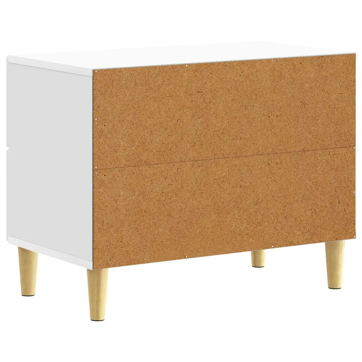 White Bedside Table with Drawers