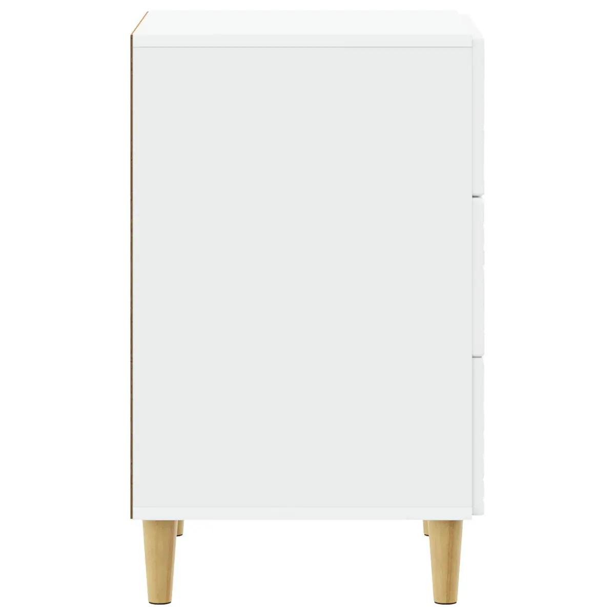 White Modern Nightstand with Storage Drawer