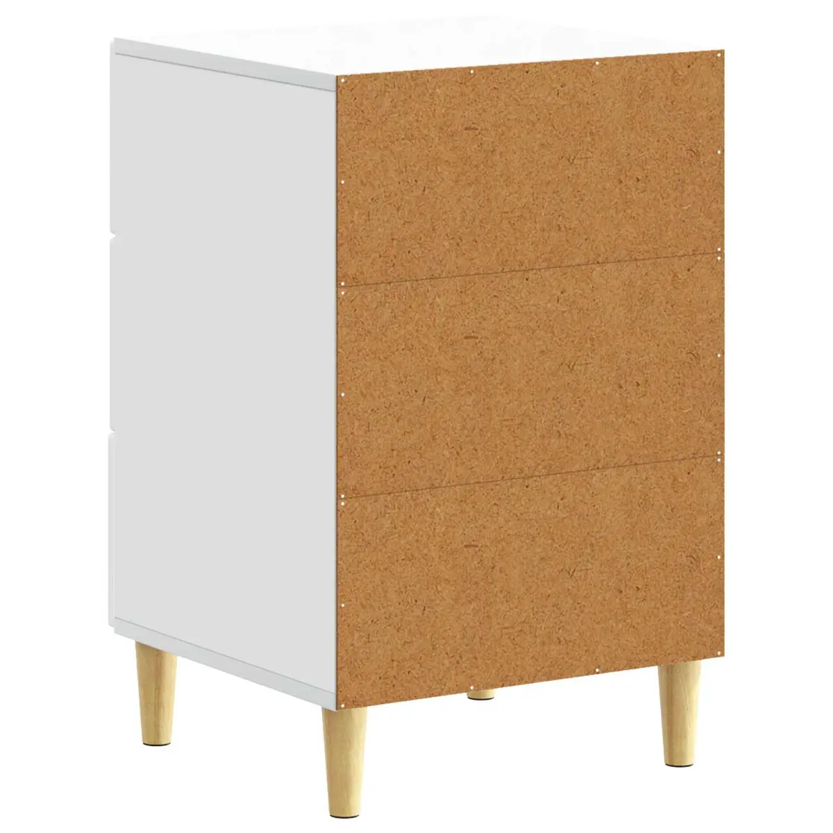 White Modern Nightstand with Storage Drawer