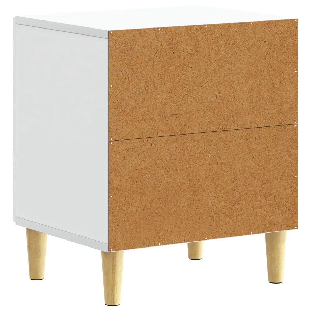 Bedside Table White 43 x 34.5 x 50 cm Modern Bedroom Nightstand Storage