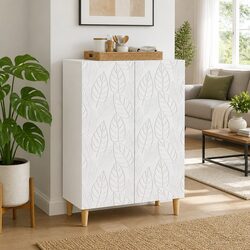 Elegant White Sideboard Storage Cabinet for Living Areas