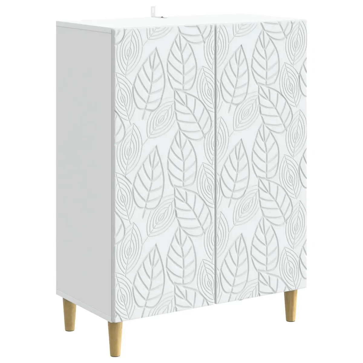 Sideboard Cabinet White Contemporary 66 x 34.5 x 90 cm Engineered Wood