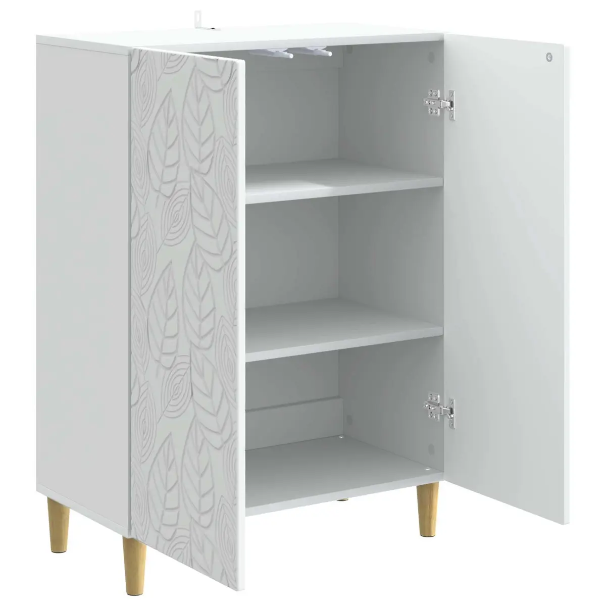 Sideboard Cabinet White Contemporary 66 x 34.5 x 90 cm Engineered Wood