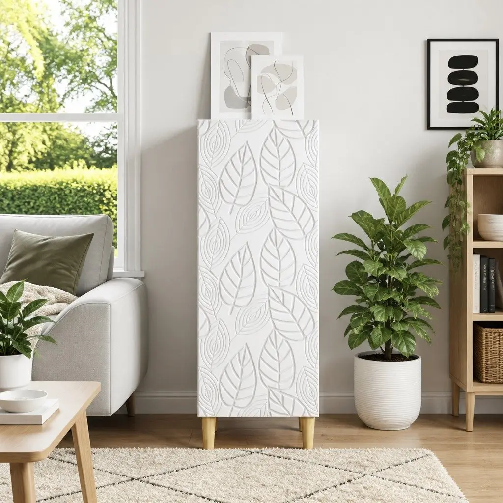 White Sideboard Storage Cabinet for Living Spaces