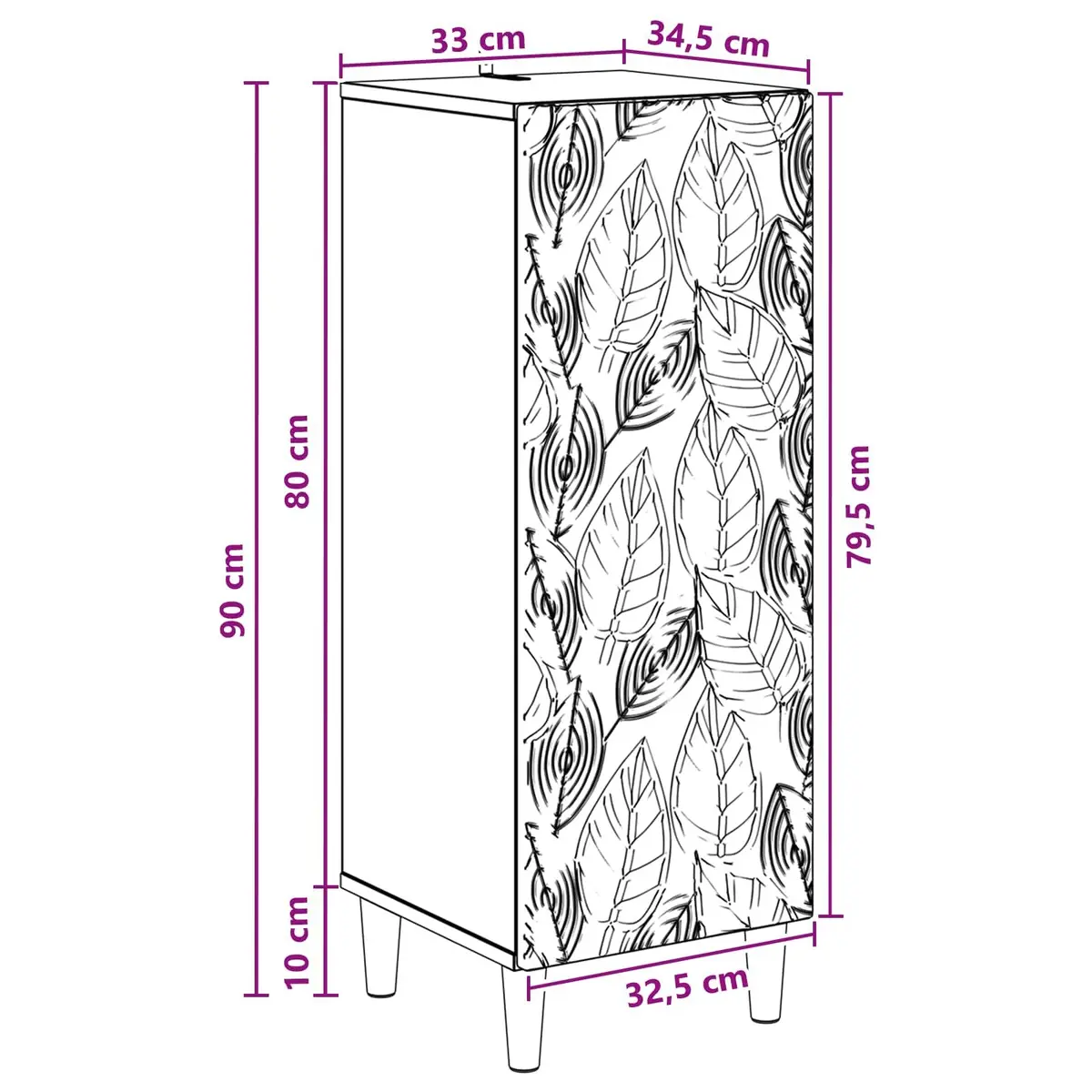 White Sideboard Storage Cabinet for Living Spaces