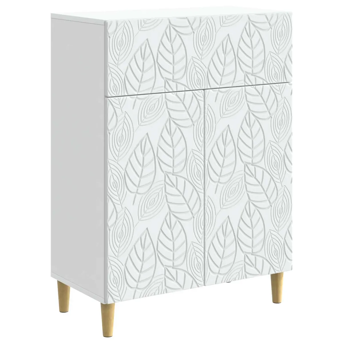 White Sideboard Storage Cabinet with Swing Doors