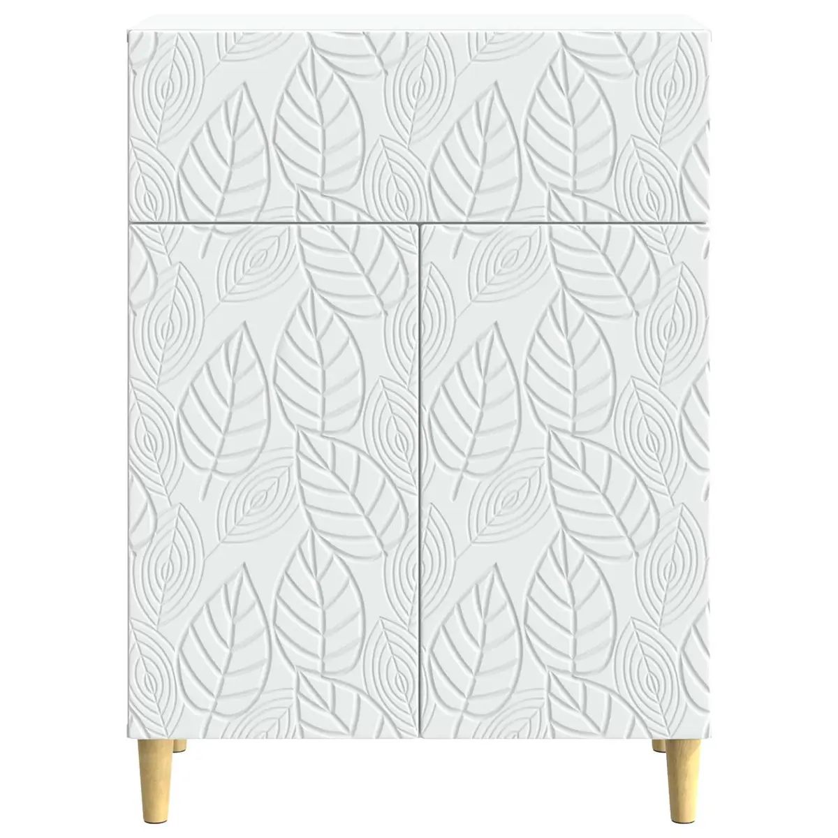 White Sideboard Storage Cabinet with Swing Doors