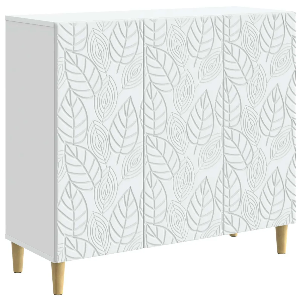 Sideboard White 89 x 34.5 x 80 cm Storage Cabinet Living Room Buffet Furniture