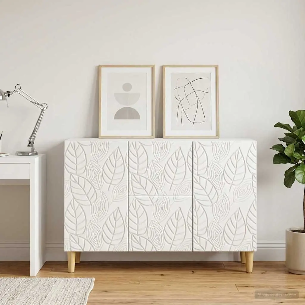 Sideboard White Modern Storage Cabinet Dining Living Room Furniture 89x34.5x60cm