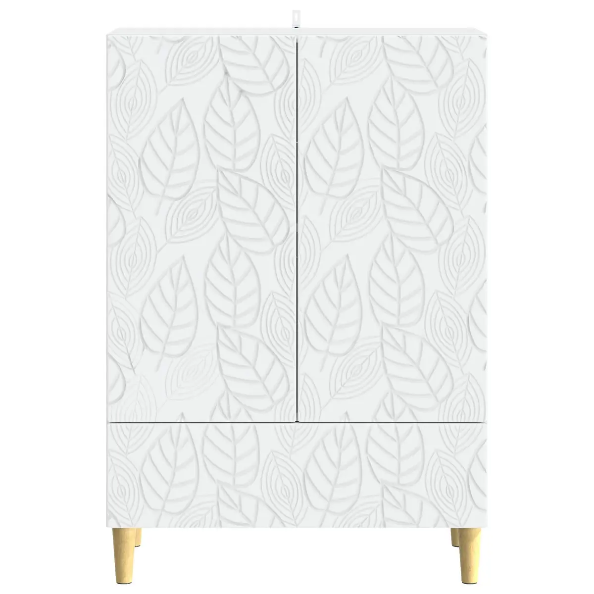 Sideboard White Rectangular 66x34.5x95cm Engineered Wood with Solid Eucalyptus Legs