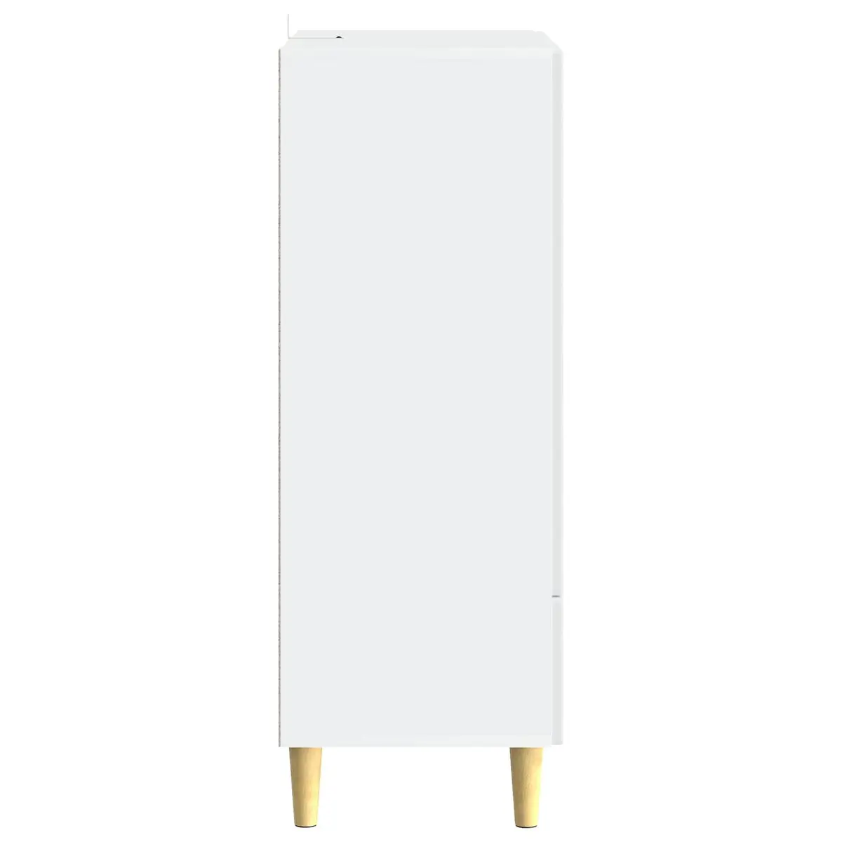 Sideboard White Rectangular 66x34.5x95cm Engineered Wood with Solid Eucalyptus Legs