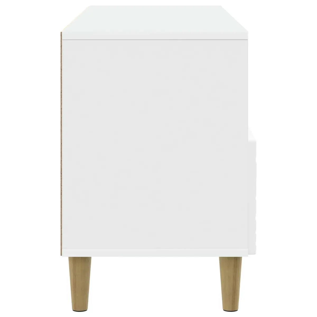 White TV Cabinet Modern Storage Unit 102 x 34.5 x 50 cm Engineered Wood with Eucalyptus Legs