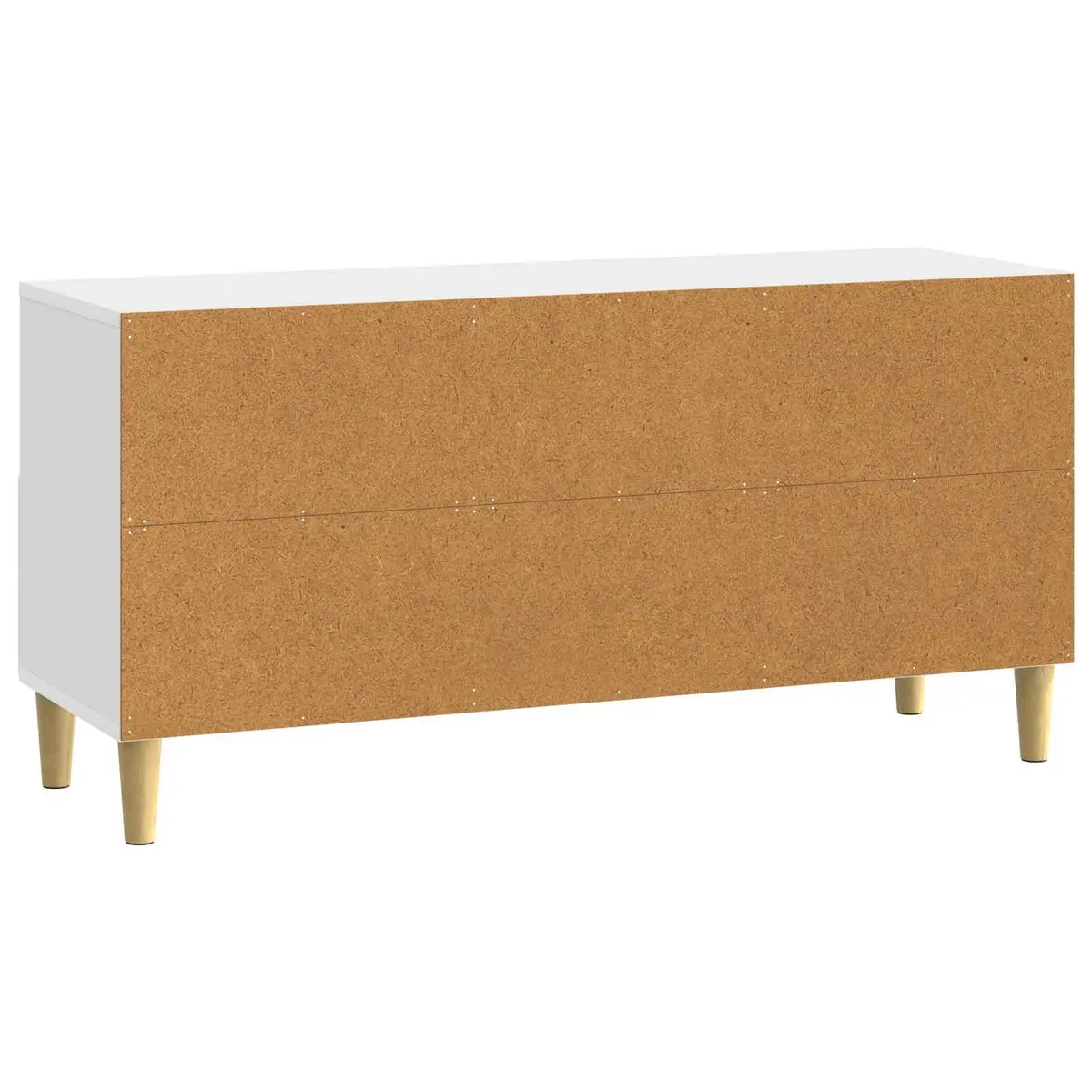 White TV Cabinet Modern Storage Unit 102 x 34.5 x 50 cm Engineered Wood with Eucalyptus Legs