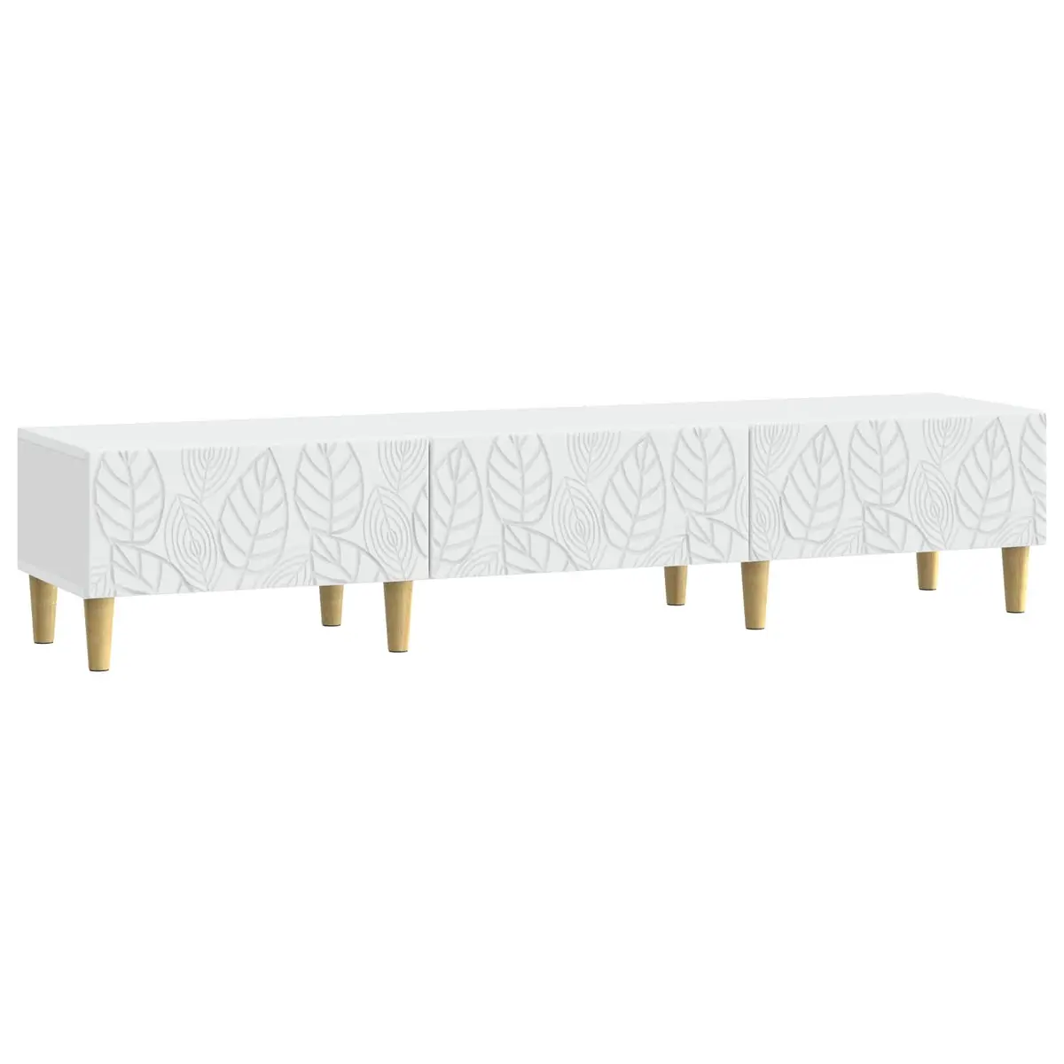 TV Cabinet Vintage Style 147 x 34.5 x 30 cm White Engineered Wood Storage Unit