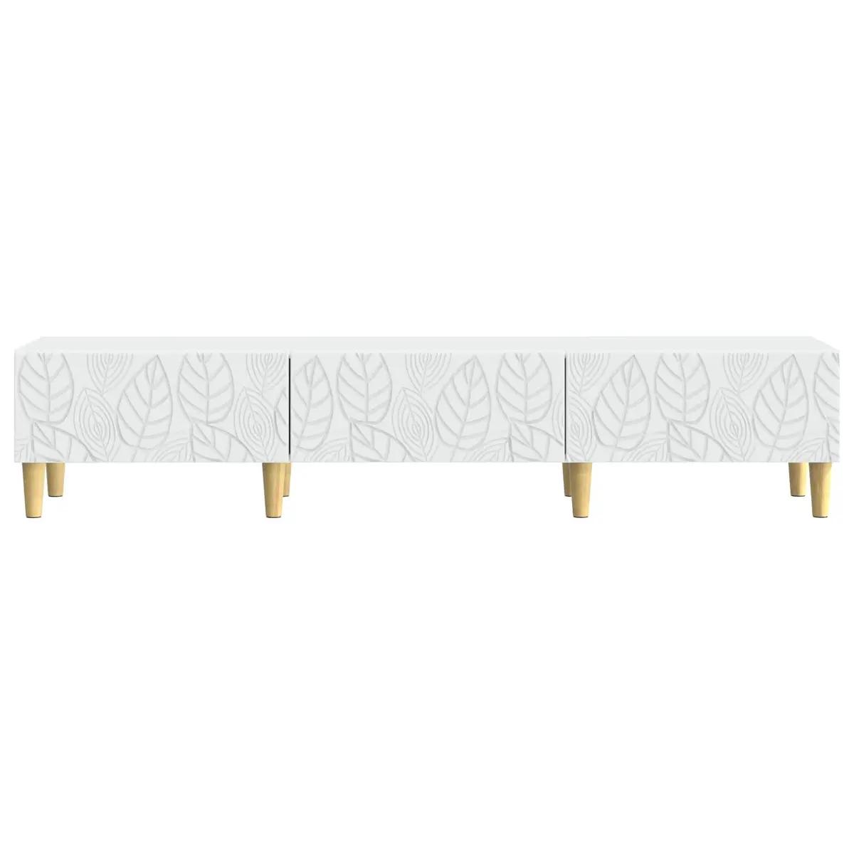 TV Cabinet Vintage Style 147 x 34.5 x 30 cm White Engineered Wood Storage Unit