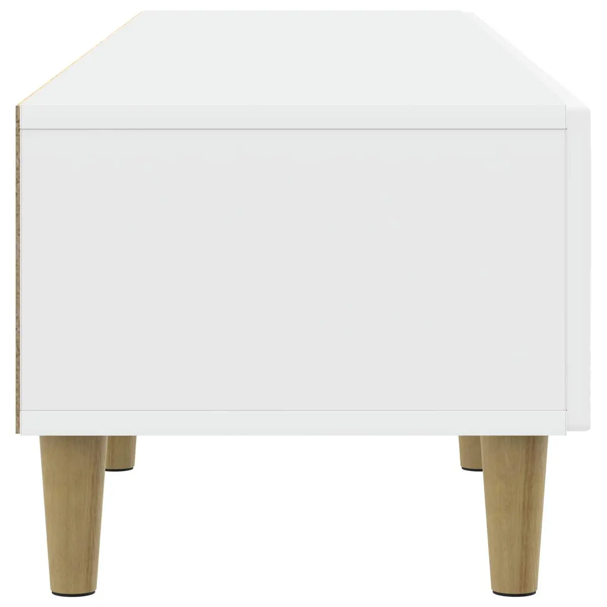 TV Cabinet Vintage Style 147 x 34.5 x 30 cm White Engineered Wood Storage Unit