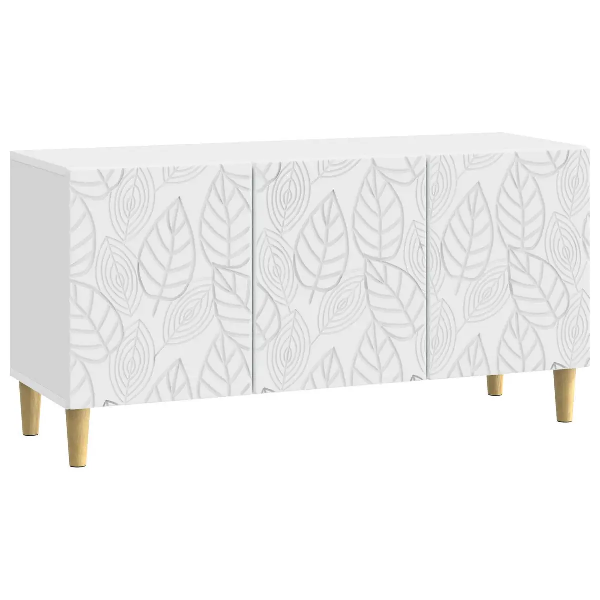 TV Cabinet 99 x 34.5 x 50 cm White Modern Lounge Storage Entertainment Unit