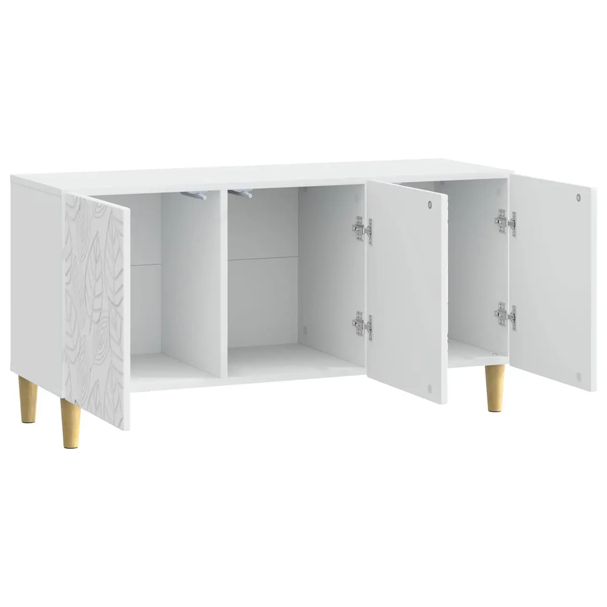 TV Cabinet 99 x 34.5 x 50 cm White Modern Lounge Storage Entertainment Unit
