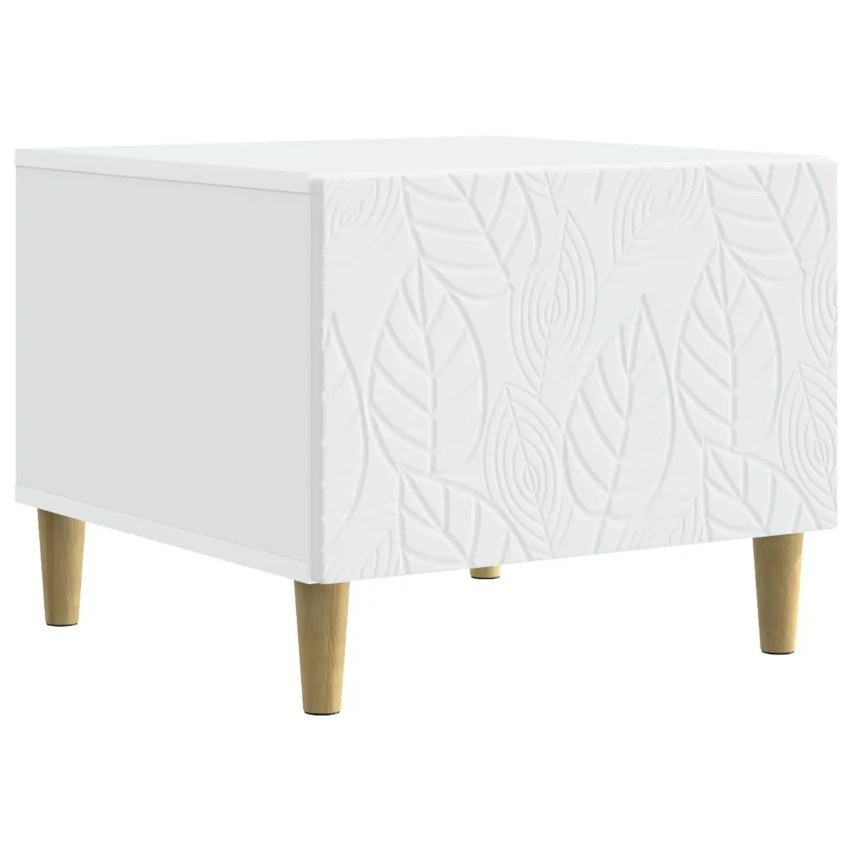 Coffee Table White Modern Design Engineered Wood Storage Drawer Living Room