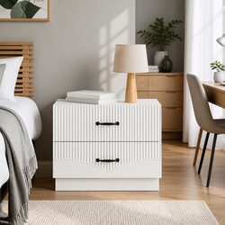 White Modern Bedside Cabinet for Cozy Bedrooms