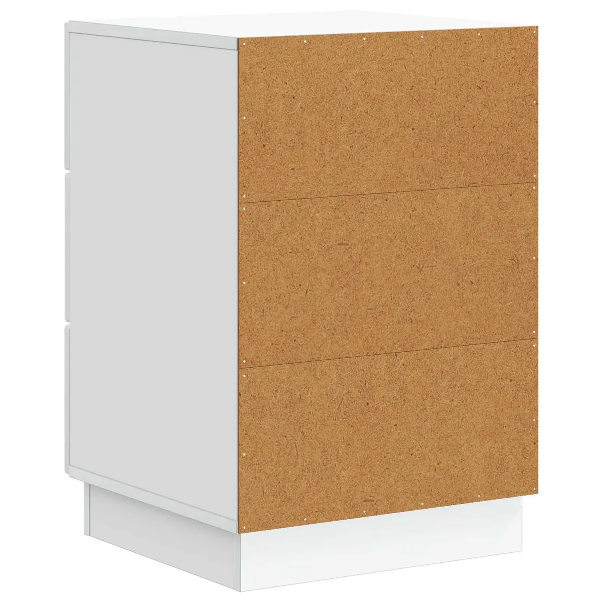 Bedside Cabinet Vintage Style White Engineered Wood Bedroom Storage Table