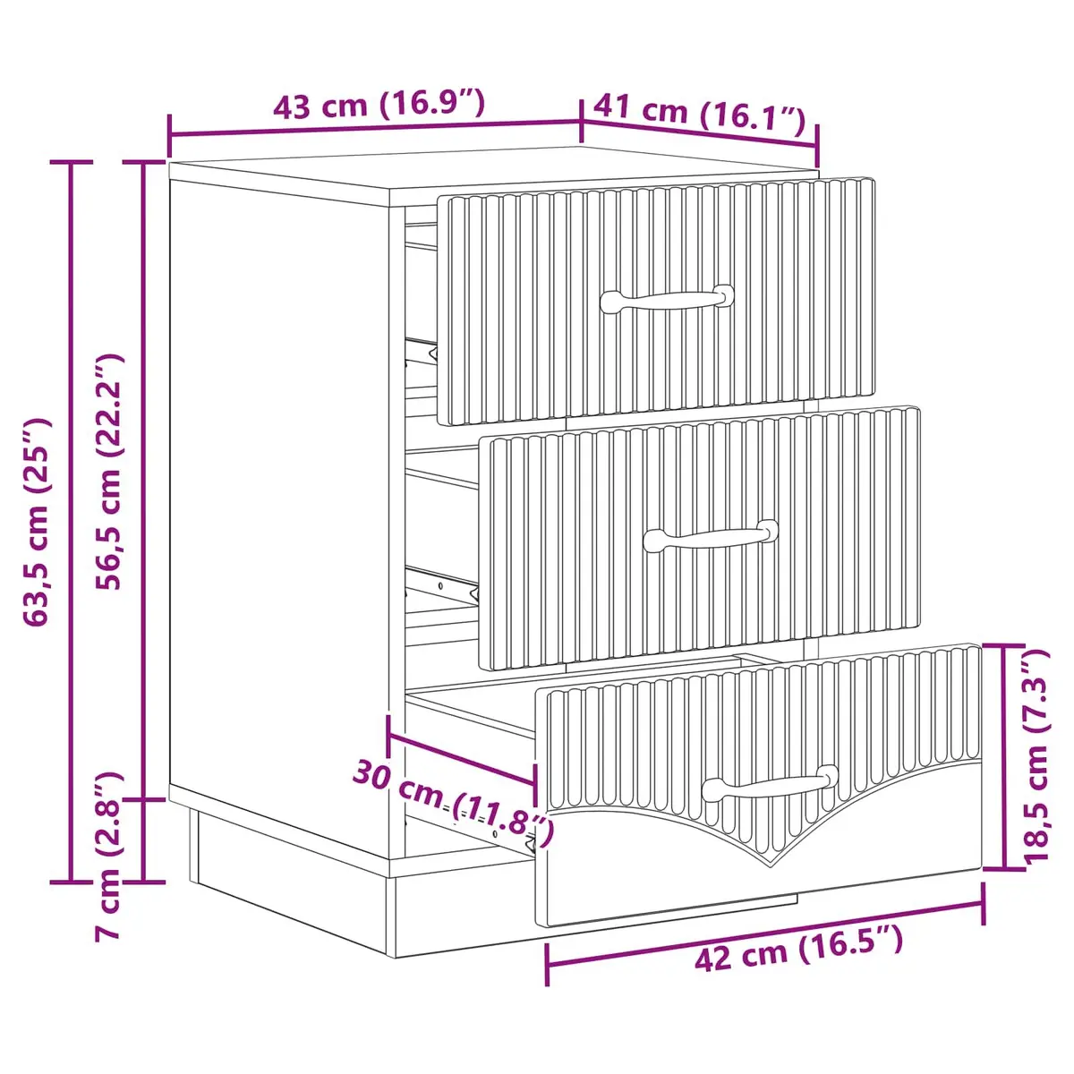 Bedside Cabinet Vintage Style White Engineered Wood Bedroom Storage Table