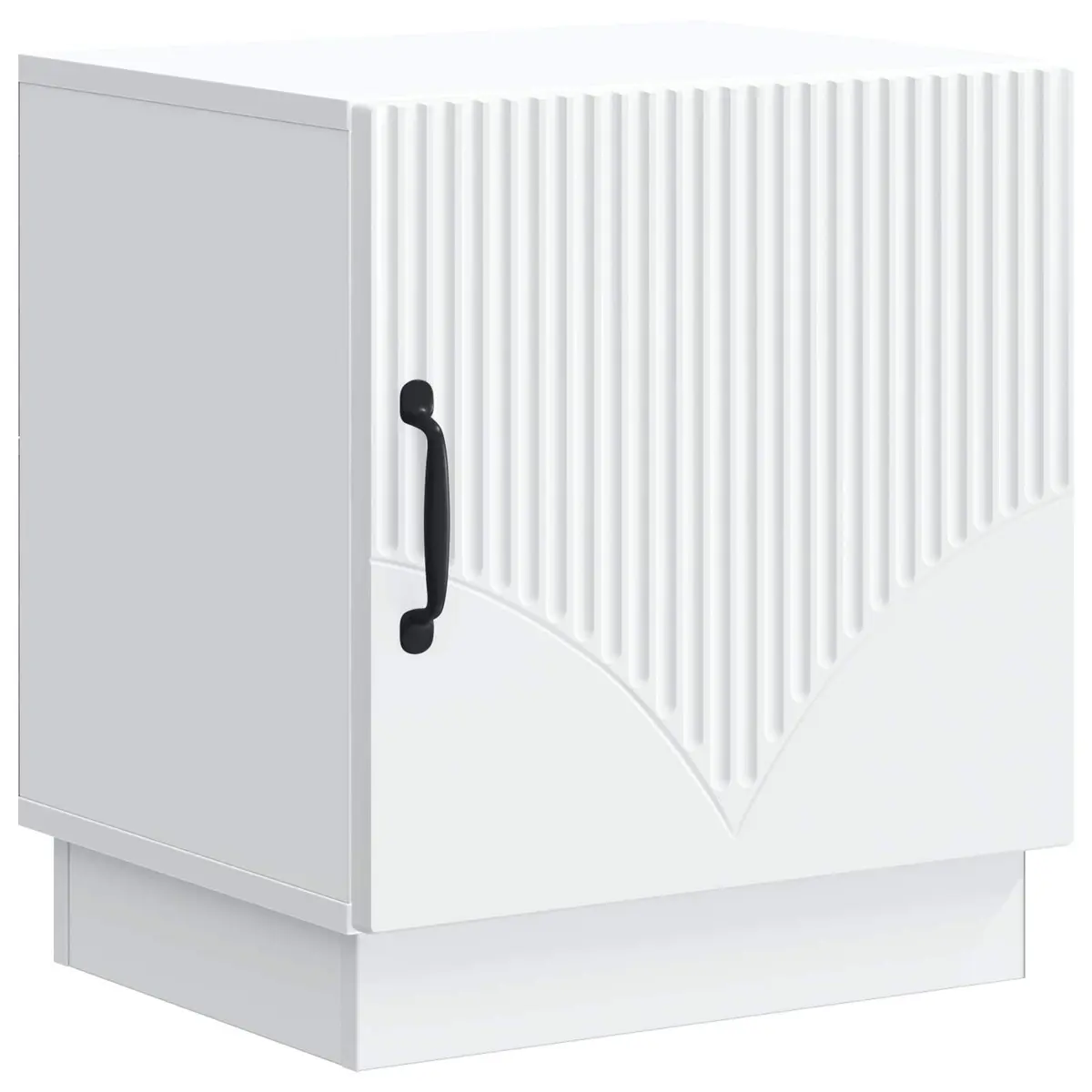 White Bedside Table with Storage 43 x 34.5 x 47 cm