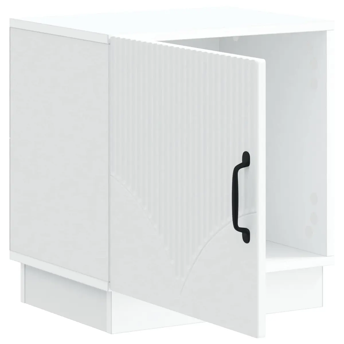 White Bedside Table with Storage 43 x 34.5 x 47 cm