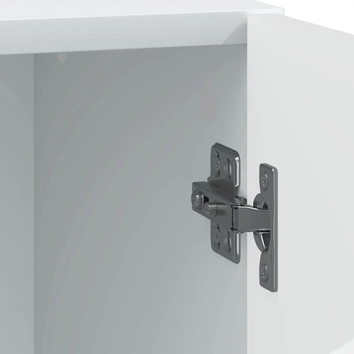 White Bedside Table with Storage 43 x 34.5 x 47 cm